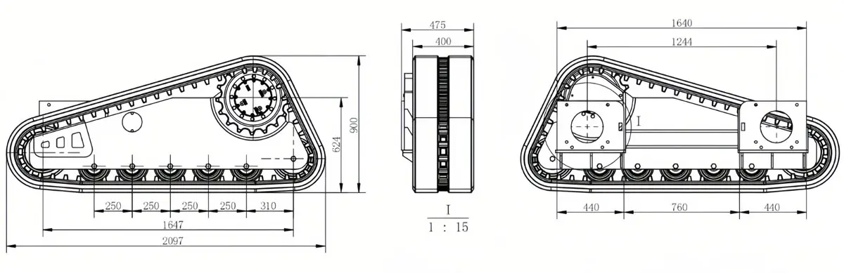 CTS2097 Skid steer Track Systerm Track Width 400mm count(title) CTS2097 Skid steer Track Systerm Track Width 400mm