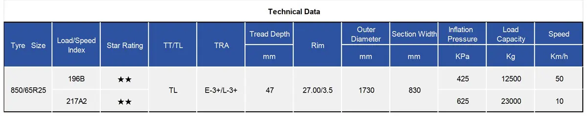 TIANLI TUE301 Radial OTR Tyre