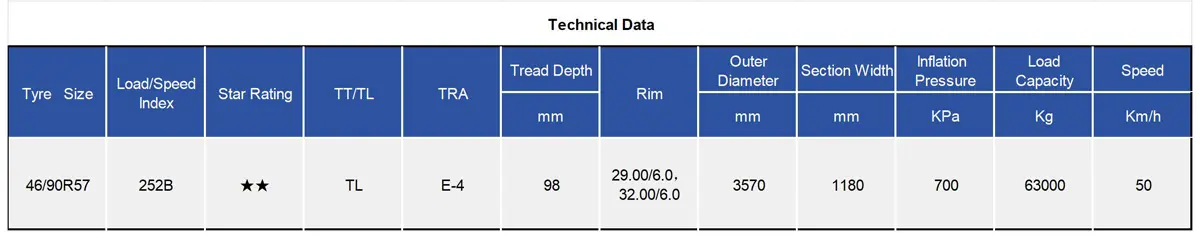 TIANLI TUE410Pro Radial OTR Tyre