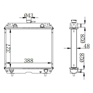 10380412000 Water Tank Radiator Caterpillar Excavator MM40