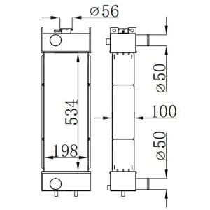 22M-03-31330 Water Tank Aluminum Radiator Komatsu Excavator PC45MR-3 PC55MR-3