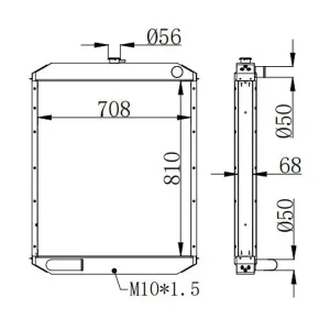 22U-03-21111 Water Tank Radiator Komatsu Excavator PC228-3 PC228US-3