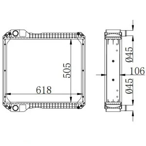30/915200 Radiator JCB 3CX 4CX 526 528 530 TM270 TM270LE 3106-6300