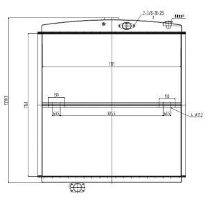 6N0956 Water Tank Engine Radiator Caterpillar D8K 583K 6N0957