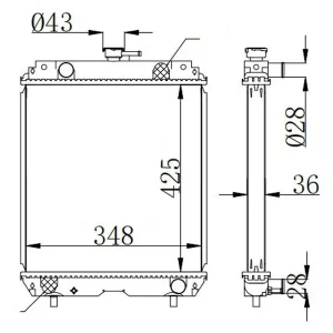 PV05P00006F1 Radiator Kobelco Excavator 35SR-2 30SR-2 SK25SR-2